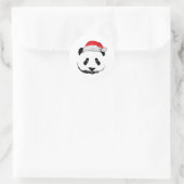 X-Mas panda Ronde Sticker (Tas)