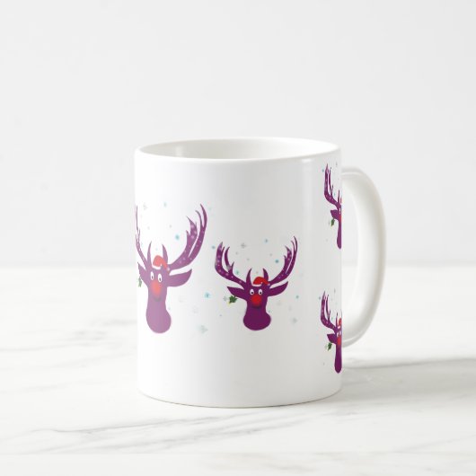 X-mas Rendier Funny Drawing Festival Mok (Voorkant rechts)