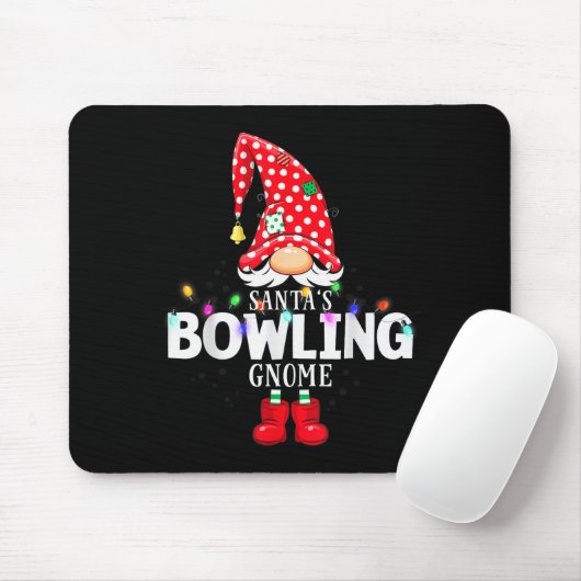 X-mas Santa's Bowling Gnome Christmas Matching Muismat (Met muis)