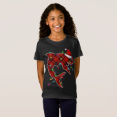 X-Mas Shark Ocean Zee Fish-kerstlampjes Whale T-shirt (Voorkant volledig)