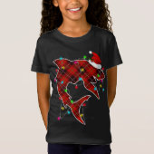 X-Mas Shark Ocean Zee Fish-kerstlampjes Whale T-shirt (Voorkant)