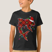 X-Mas Shark Ocean Zee Fish-kerstlampjes Whale T-shirt (Voorkant)