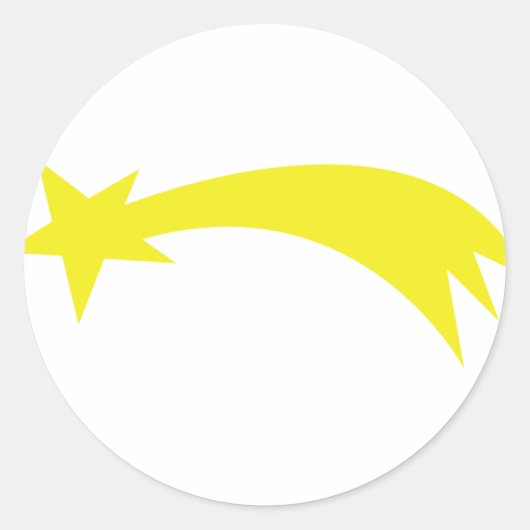 X-mas ster - vallende ster ronde sticker (Voorkant)