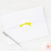 X-mas ster - vallende ster ronde sticker (Envelop)