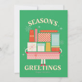 X-mas - Verraapbare weergave van cadeaudozen Kaart (Voorkant)