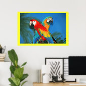 X Merkt de Parrots van de Vlek Poster (Thuiskantoor)