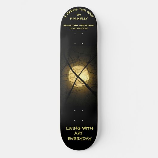 X MERKT DE SPOT PERSOONLIJK SKATEBOARD (Voorkant)