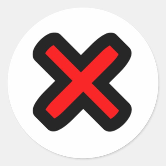 X Merkt de Vlek Ronde Sticker (Voorkant)