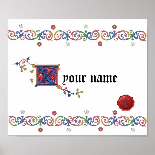 X middeleeuws Poster (Voorkant)