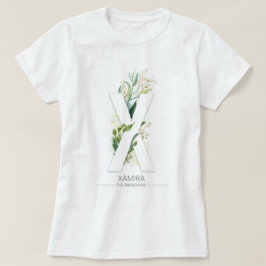 X Monogram Gold Greenery leveert Elegant T-shirt