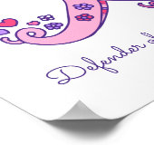 X monogram kunst Xandria meisjes naam poster (Hoek)