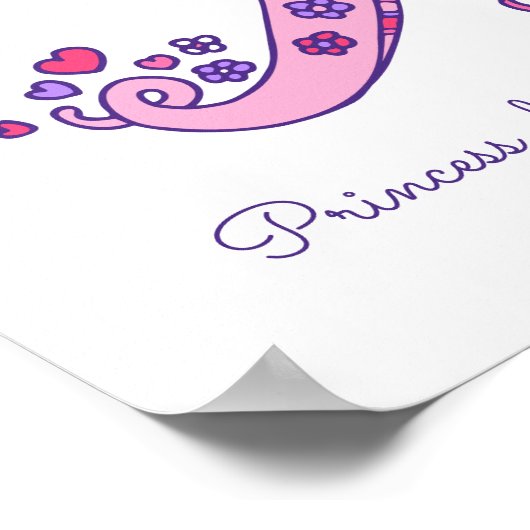 X monogram kunst Xochitl meisjes naam poster (Hoek)