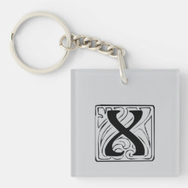 X Monogramm schwarz Sleutelhanger
