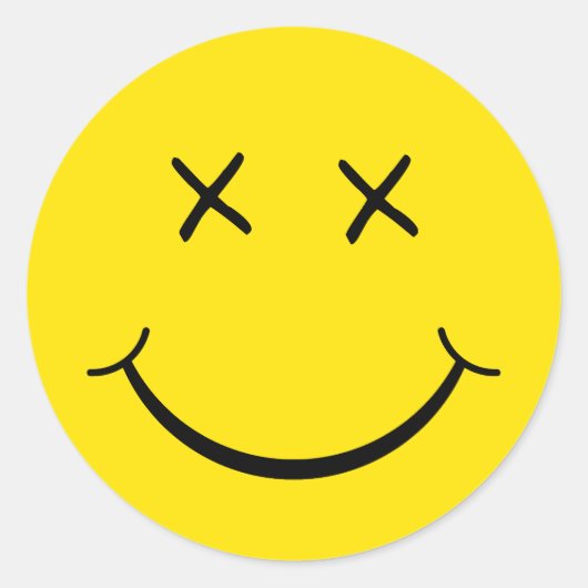 X Ooggezicht Ronde Sticker (Voorkant)