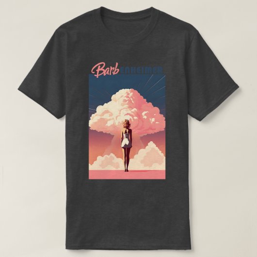 x Oppenheimer Barbenheimer retro T-shirt (Design voorkant)