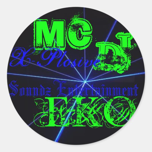 X-plosief geluid ronde sticker (Voorkant)