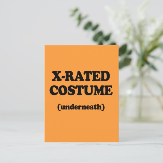 X-RATED KOSTUME BRIEFKAART (Staand voorkant)