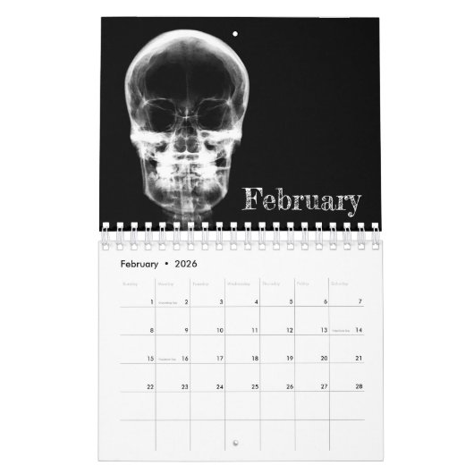 X-Ray Art Calendar 1 - Zwart-wit Kalender (Feb 2026)