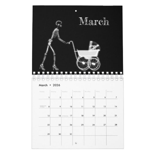 X-Ray Art Calendar 1 - Zwart-wit Kalender (Mar 2026)