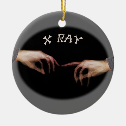 X-RAY CHRISTMAS ORNAMENT FINGERS TOUCHING (Voorkant)