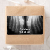 X-Ray Feet Human Skeleton Botten zwart-wit Etiket (Insitu)