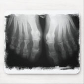 X-Ray Feet Human Skeleton Botten zwart-wit Muismat (Voorkant)