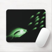 X-RAY FISH CHASE BLACK GREEN MUISMAT (Met muis)