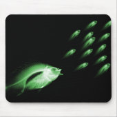 X-RAY FISH CHASE BLACK GREEN MUISMAT (Voorkant)
