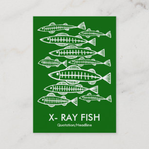 X-RAY FISH - Deep Grass Green Visitekaartje