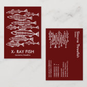 X-RAY FISH - Deep Red Visitekaartje (Voorkant / Achterkant)