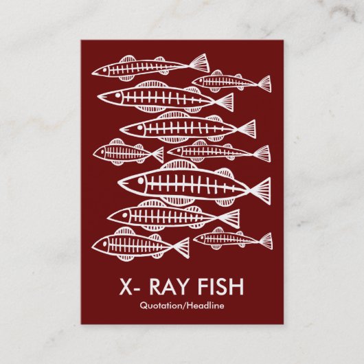 X-RAY FISH - Deep Red Visitekaartje (Voorkant)