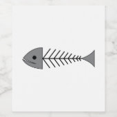 X-Ray Fish Wijn Etiket (Enkel label)