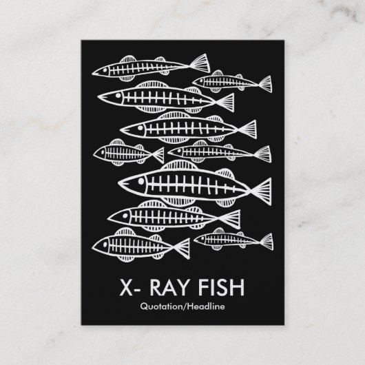 X-RAY FISH - Zwart (Platinum) Visitekaartje (Voorkant)