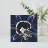 X-ray Fractal Flower Smartphone Skeleton - Blue (Staand voorkant)