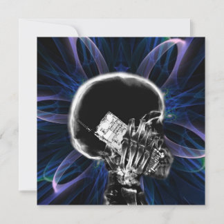 X-ray Fractal Flower Smartphone Skeleton - Blue