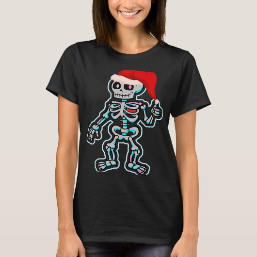 X Ray Gingerbrood Man Skeleton Nurse Tech Merry Ch T-shirt (Voorkant)