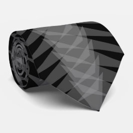 X Ray Gray On Black Spiny Modern Abstract Design Stropdas