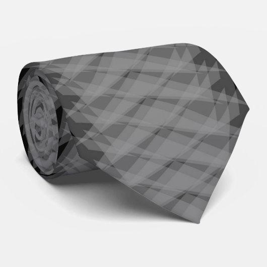 X Ray Grijs Op Zwarte Moderne Abstracte Stijlvolle Stropdas (Opgerold)
