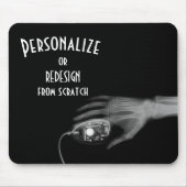 X-Ray Handje en computermuis - B&W Muismat (Voorkant)