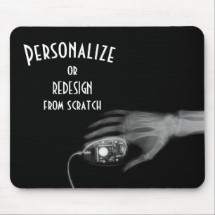 X-Ray Handje en computermuis - B&W Muismat