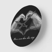 X-Ray Heart Love Clock Ronde Klok (Hoek)
