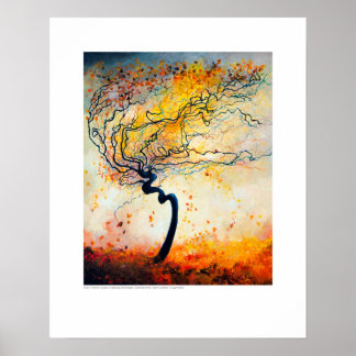 X-ray Hoesje kunst - Stormy Cerebral van L. Rainey Poster