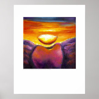 X-ray Hoesje kunst - Sunrise Patella door L. Raine Poster