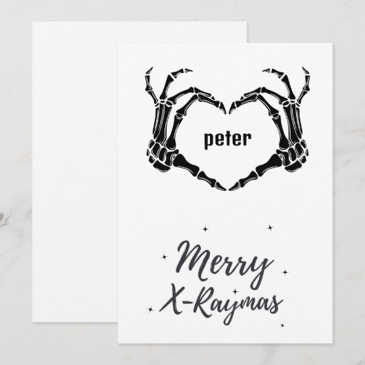 X-Ray: Kerstmis | Vrolijk kerstfeest | Radioloog Feestdagenkaart (Voorkant / Achterkant)