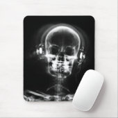 X-RAY MUSIC SKELETON GRAY BLACK & WHITE MUISMAT (Met muis)