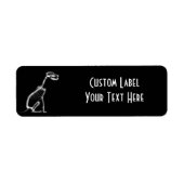 X-RAY PUPPY DOG SKELETON-SITTING - B&W ETIKET (Voorkant)