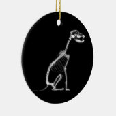 X-RAY PUPPY DOG SKELETON-SITTING - B&W KERAMISCH ORNAMENT (Rechts)