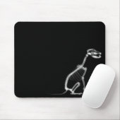 X-RAY PUPPY DOG SKELETON-SITTING - B&W MUISMAT (Met muis)
