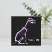 X-RAY PUPPY DOG SKELETON SITTING - PAARS KAART (Staand voorkant)
