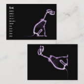 X-RAY PUPPY DOG SKELETON SITTING - PAARS VISITEKAARTJE (Voorkant / Achterkant)